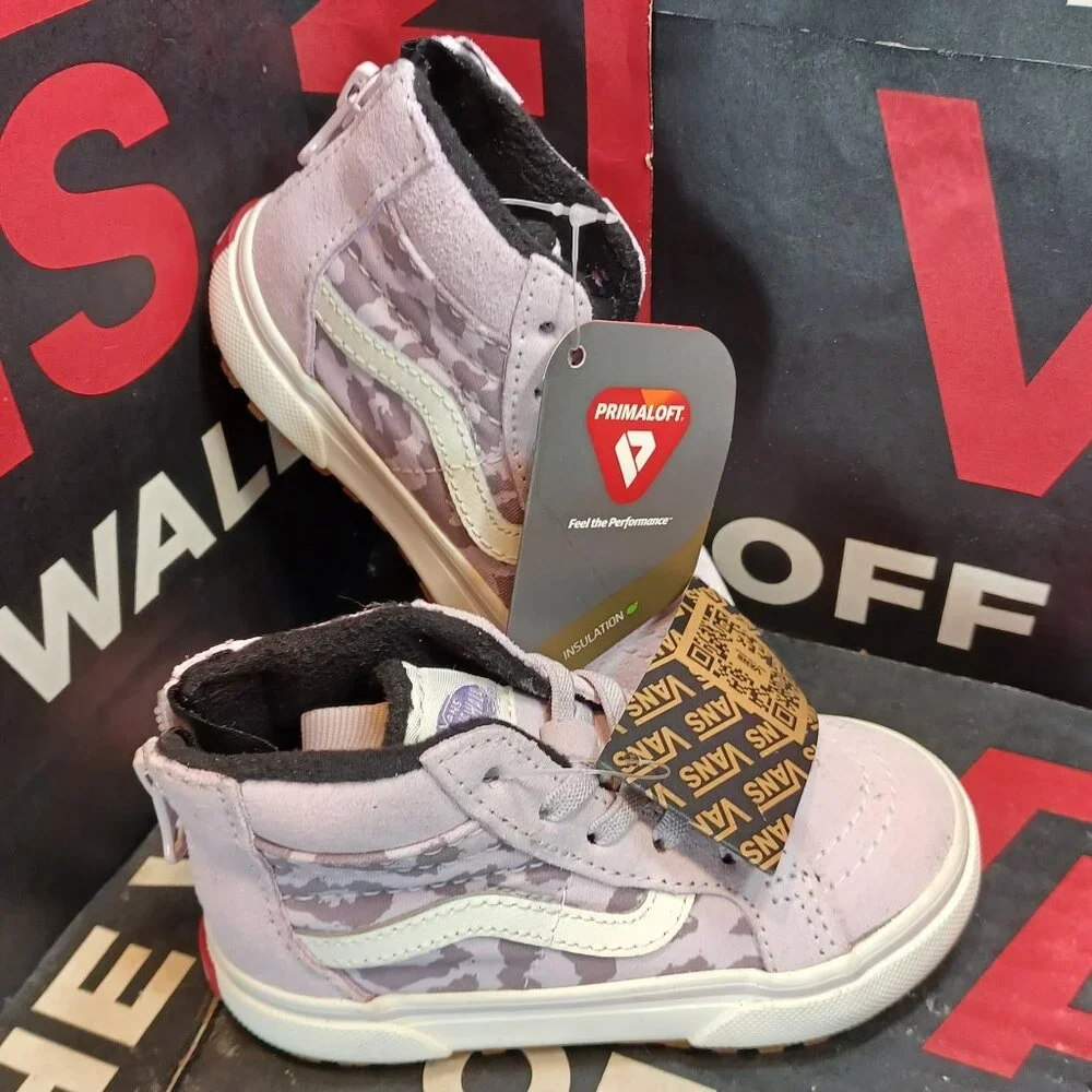 Vans Toddler Size 4.0 Sk8 Hi MTE-1 Zip/Lace Orchid Ice/Leopard VN0A5HZZ6H9